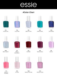 Essie Enamel Nail Polish Classic Blues/ Purples 0.46ozThe original, the beloved, the iconic. Nuanced to perfection, with names that always carry that Essie wit and charm. We bring you hundreds of nail polish shades in our extensive palette of iconic classics to trendsetting colors straight from the runway. Hundreds of nail polish shades and counting, find the perfect salon-quality nail color you're looking for here. Esse Nail Polish Essie, Baby Blue Nail Art, Light Blue Nail Designs, Essie Nail Polish Colors, Opi Nail Polish Colors, Winter Nail Polish, Essie Colors, Blue Nail Color, Nail Polish Shades