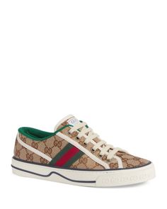 Gucci Women's Gucci Tennis 1977 Low Top Sneakers Gucci Shoes Aesthetic, Gucci Tennis Shoes Outfit Women, Outfit Ideas For Trip, Gucci Sneakers Outfit, Capsule Accessories, Tenis Gucci, Fall Shoe Trends, Tennis Shoe Heels, Urban Swag