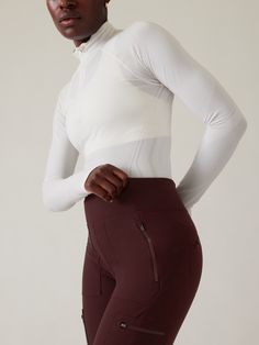 Headlands Hybrid Mid Rise Tight | Athleta Cargo Leggings, Bra Dress, Swim Accessories, Roxy, Climbing, Mid Rise, Zip Pockets, High Rise, Tights