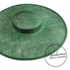 This bottle green cartwheel hat base is a classic shape that has sprung into popularity in the past year. Made from 2 layers of stiffened sinamay, these cartwheels are ready to trim and are fitted with a petersham ribbon on the inside crown edge. Simply add a comb or headband to secure to the head.Hat base measures:Width: 35.5cm (14 inches)Crown Width: 13.5cm (5.3 inches)Crown Height: Approximately 3.5cm (1.7 inches)For even more millinery supplies you can find us here:www.etsy.com/shop/Petersha Adjustable Green Hat Bands For Kentucky Derby, Green Adjustable Hat Bands For Kentucky Derby, Adjustable Green Hat Band For Kentucky Derby, Adjustable Green Brimmed Fascinator, Green Adjustable Brimmed Fascinator, Adjustable Green Brimmed Straw Hat, Green Brimmed Straw Hat, Green Brimmed Sun Hat For Kentucky Derby, Green Short Brim Sun Hat For Kentucky Derby