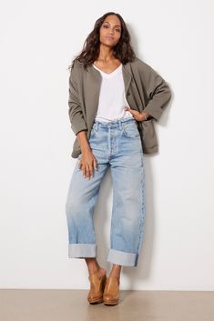 CITIZENS OF HUMANITY Ayla Baggy Cuff | EVEREVE Oversized Wide-leg Jeans For Fall, Relaxed Fit Wide Leg Pants For Everyday Fall Wear, Oversized Pants For Everyday Wear, Oversized Spring Jeans For Everyday, Oversized Everyday Jeans For Spring, Oversized Jeans For Spring, Oversized Jeans For Everyday Wear, Inside Out Style, Brand Style Guide