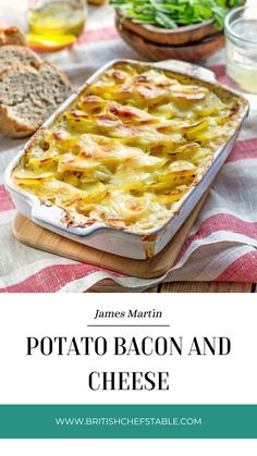 James Martin Potato Bacon And Cheese Bacon Cheese Potatoes, James Martin Recipes, Baking Potatoes, Chef Dishes, Potatoes Crispy, Potato Bacon, Irish Foods, Creamy Potatoes, Famous Chef