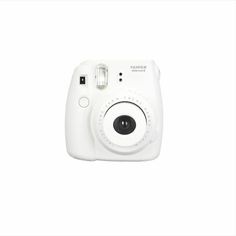 a white polaroid camera on a white background