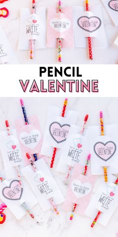 valentine's day printables with pens and pencils