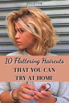 If you're looking for some flattering haircuts to try during self-quarantine, this is the article for you! #mediumlengthhaircut Haircut Home, Ponytail Haircut, Diy Haircuts, Cut Hair At Home, Self Haircut, Cut Own Hair, Cut Your Own Hair, Flattering Haircuts, How To Cut Your Own Hair