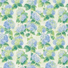 blue and green flowers on white fabric