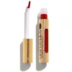 GrandeLIPS Plumping Liquid Lipstick Semi Matte “Red Delicious”!