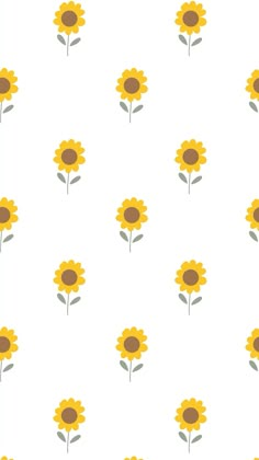 a sunflower pattern on a white background