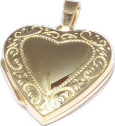 Yellow Gold Locket Necklace With Charms, Yellow Gold Locket Necklace With Charms For Gift, Valentine's Day Medallion Locket Jewelry, Valentine's Day Engraved Medallion Jewelry, Gold Engraved Heart Pendant Jewelry, Valentine's Day 14k Gold Locket Jewelry, Yellow Gold Heart Pendant Charm For Gift, 14k Gold Pendant Locket Necklace For Gift, 14k Gold Yellow Gold Locket Necklace With Charms