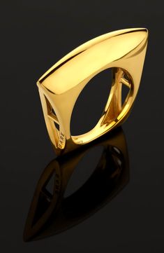 This handcrafted ring brings staggering structure to your ensembles with a sculptural silhouette. 1 1/8"W x 1/4"L setting 18k gold Made in Belgium Lotus Ring, Handcrafted Rings, Yellow Gold Rings, Belgium, Cuff Bracelets, Lotus, 18k Gold, Size 7, Nordstrom