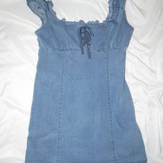 New Without Tags Color: Blue Size: Large Brandy Usually Runs Small Around Xs-Small. Please Remember Colors Depend On Monitor Settings. Pet And Smoke Free Home. Please Feel Free To Make An Offer. Pem 33 23-55 Light Blue Fitted Denim Summer Dress, Fitted Light Blue Denim Summer Dress, Fitted Light Blue Denim Dress For Summer, Stretch Denim Blue Mini Dress For Summer, Casual Stretch Medium Wash Dress, Fitted Washed Blue Dress For Summer, Blue Denim Mini Dress With Ruffles, Light Blue Fitted Mini Denim Dress, Casual Stretch Denim Blue Mini Dress