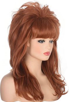 Peggy Bundy, Beehive Hair, Auburn Red, Performance Stage, Beautiful Wigs, Seductive Clothes, Costume Wigs, Reddish Brown, Red Vintage