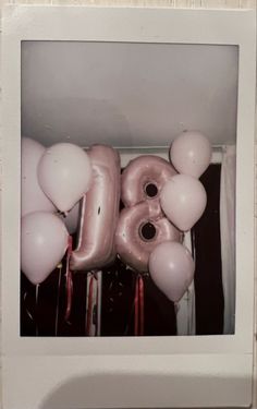 there are balloons that spell out the word boo