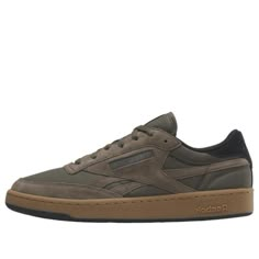 Reebok Club C Revenge 'Grout' 100032998 Mens Old Money Shoes, Guy Shoes Sneakers, Mens Shoes 2024 Trends, Reebok Club C Revenge, Adidas Brown, Club C Revenge, Sneakers Design, Guys Fashion Casual, Fall Guy