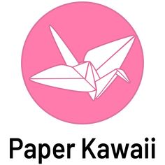 the logo for paper kawaii, an online store that sells origami