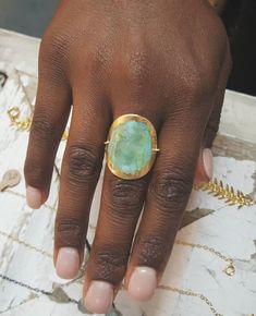 Patina Brass Ring - Statement Ring Black Statement Ring, Emerald Statement Ring, Statement Rings Unique, Opal Statement Ring, Turquoise Statement Ring, Statement Rings Diamond, Never The Same, Gold Statement Ring, Brass Ring