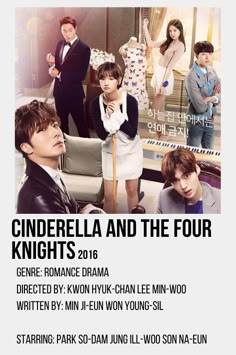 the poster for cinderella and the four knights, starring in korean drama series's