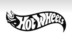 the word hot wheels in black and white on a white background with an image of a fish