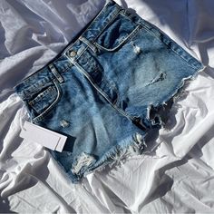 Boyish Jeans Shorts, New With Tags In The Style Cody In Authentic Rigid, High-Rise Cut Off Short, Color Is Top-Five Model Pictures Are Of The Same Cut In A Similar Wash (Anthropologie Sells This Brand) #Boyish #Boyishdenim #Boyishjeans #Denimshorts #Summer22 Cheap Blue Zara Jean Shorts, High Waist Pants With Frayed Hem For Summer, Summer High Waist Pants With Frayed Hem, High Rise Summer Pants With Frayed Hem, High Rise Pants With Frayed Hem For Summer, Summer High Rise Pants With Frayed Hem, Medium Wash Short Pants For Summer, Blue Pants With Frayed Hem For Summer, Blue Summer Pants With Frayed Hem