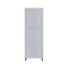 a white cabinet with four doors on each side