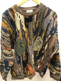 Beautiful, Colorful, Walking piece of Art COOGI Sweater Large Crewneck COOGI No rips, stains, or tears.  Very gently used.  Authentic Coogi Y'all. Grandad Jumper Outfit, Coogi Sweater Men Outfit, Boyfriend Fashion, Jumper Ideas, Mr Sandman, Coogi Sweater, Mens Sweaters, Jumper Outfit, Earthy Outfits