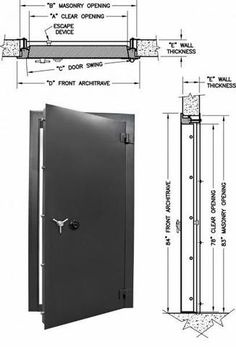 an image of a door with measurements