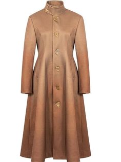 ❤Mailard gradient wool coat❤︎ Luxury Double-breasted Wool Coat For Women, Double-breasted Long Sleeve Wool Coat, Elegant Double-breasted Gabardine Wool Coat, Elegant Double-breasted Cream Wool Coat, Beige Wool Coat, Luxury Beige Double-breasted Wool Coat, Wool Coat, Winter Coat, Wool