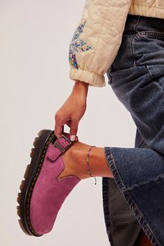 Shop our Dr. Martens Zebzag Mules at FreePeople.com. Boho clothing for the creative spirit- free worldwide shipping. Fuchsia Heels, Platform Mules, Suede Fashion, Shoe Inspo, Slingback Shoes, Dream Shoes, Mode Inspiration, Dr. Martens, Cute Shoes