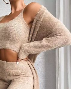 Lounge set 3 Piece Suit Women, Plain Crop Tops, Pant Suits For Women, Lounge Wear Set, Gilet Long, Short Vest, Pantsuits For Women, Stylish Pants, Three Piece Suit