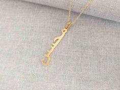 "Personalized Arabic Name Necklace - A special gift for you and your loved ones, They would be very surprised to see their name made it just for them. The gold name necklace can be personalized with any name. All of my products are handmade. Why buy from us? Quality Product At Affordable Prices 1.2mm Super Thickness. 100% Satisfaction Guaranteed. Detail Material:925 sterling sliver, Thickness:1.2mm(0.05\") Chain Length:14\",16\",18\",20\",22\" Size: 25-40 (1\"-1.6\") How To Order - Please write Name Necklace With Round Pendant As Gift, Name Necklace With Charms And Round Pendant For Gift, Pendant Name Necklace For Birthday, Spiritual Custom Name Necklaces For Personalized Gift, Custom Round Pendant Necklace With Name For Gift, Customized Name Necklace With Round Pendant As Gift, Handmade Nameplate Necklace For Gift, Pendant Name Necklace With Charms As Gifts, Handmade Nameplate Necklaces For Mother's Day