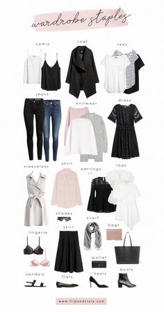 Capsule Wardrobe Staples For 2018 Types Of Clothes, Capsule Outfits, Fashion Capsule