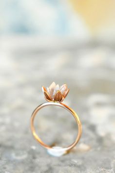 Unique Diamond and 14k Gold Fill Ring the Best Birthday Ring | Etsy Raw Diamond Jewelry, Unique Opal Ring, Crystal Engagement Rings, April Birthstone Ring, Lotus Flower Ring, Raw Diamond Engagement Rings, Fire Opals Jewelry, Unique Opal, Raw Crystal Ring