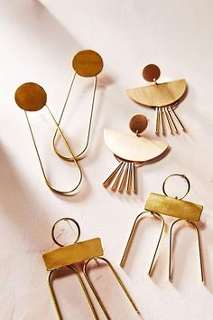 Slide View: 3: Fringed Spoon Drop Earrings Architectural Earrings, Model Citizen, Handbags Luxury, Best Jewelry Stores, Luxury Sunglasses, Contemporary Jewellery, Metal Earrings, Social Club