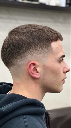 V Fade Haircut Men Short, Buzz Mid Fade, Buzz Drop Fade, France Crop Haircut, Short Drop Fade Haircut, Buzzcut Mid Fade, Crop Cut Men, Short Hair Low Fade, Low Fade Buzzcut