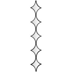 a black and white line drawing of a long, thin pole with three intersecting lines