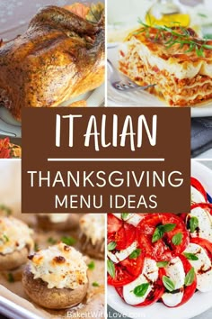 italian thanksgiving menus with text overlay