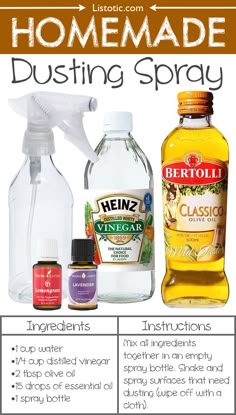 an ad for cleaning products with instructions on how to use them and what to use it