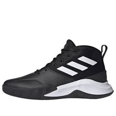 adidas Own The Game 2.0 'Black White' FY6007 (SNKR) Adidas Athleisure Basketball Shoes, Synthetic, Adidas High-top Sneakers With Boost Midsole For Sports, Black High-top Sneakers For Sports, Adidas Mid-top Basketball Shoes With Logo, Adidas High-top Synthetic Sneakers For Sports, Adidas Synthetic High-top Sneakers For Sports, Sporty Adidas Basketball Sneakers, Adidas Mid-top Synthetic Basketball Shoes, Black Synthetic High-top Sneakers For Basketball