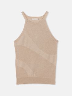 Women's Organic Colour Cashmere Top Beige - Gobi Cashmere Beige Stretch Knit Top, Spring Seamless Tops For Layering, Beige Stretch Pointelle Knit Top, Cream Stretch Knit Top, Stretch Knit Top In Cream, Stretch Knit Cream Tops, Beige Pointelle Knit Crew Neck Top, Beige Sleeveless Textured Knit Top, Casual Knit Taupe Top