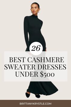 Stay chic, cozy, and comfy in the perfect cold weather outfit for women this fall and winter: the cashmere sweater dress. These are the best affordable cashmere sweater dresses: mini, midi, and long sweater dresses. Includes classy turtleneck, crewneck, mockneck, vneck, and off the shoulder sweater dress styles. --- Outfit ideas for cold weather. Winter outfit ideas. Thanksgiving outfit ideas. Christmas outfit ideas. Best sweater dresses for women. Classy Parisian Style, Outfit Ideas For Cold Weather, Long Sweater Dresses, Turtleneck Crewneck, Outfit Ideas Thanksgiving, Quiet Luxury Fashion, Off The Shoulder Sweater Dress