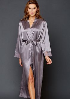 Tivoli Allura Silk Robe | Julianna Rae Luxury Robes For Women, Silk Gowns, Satin Dressing Gown, Satin Pyjama, Silk Robes, Luxury Robes, Robes For Women, Sleepwear For Women, Pyjama Satin