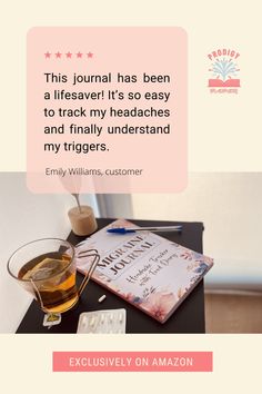 Emily knows how important it is to track her migraines, and this journal has been a game-changer for her! It’s beautifully designed, easy to use, and helps spot triggers effortlessly. Be like Emily and take control of your migraines today. Available on Amazon! Headache Tracker, Food Diary, Life Savers, Migraine, Headache