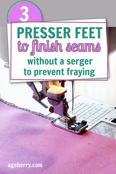 How to finish seams sewing tutorial Presser Foot Guide, Sewing Machine Feet Guide, Overcast Stitch, Modern Sewing Machines, Sewing Machine Tension, Sewing Christmas, Sewing Seams, Overlock Stitch