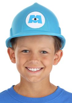 PRICES MAY VARY. Size: Standard 100% polyester Hat is stiffened & molded w/ smooth fabric outer surface Hook & loop fastener size-adjustment band on inner edge of hat Embroidered Monsters, Inc. patch on front Get your little one ready for work with this kid's Monsters Inc costume hard hat. This hat is made from soft blue 100% polyester material, and it is stiffened and molded with a smooth fabric outer surface. Plus, it features a patch with the Monsters Inc company logo attached in front. It al Monsters Inc Costume, Monsters Inc Decorations, Surrealism Fashion, Monsters Inc Party, Disney Monsters Inc, American Holidays, Disney Monsters, Monster Inc, Monsters Inc