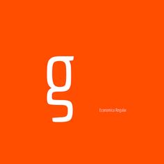 an orange background with the letter g in white on top of it, and another type of font that appears to be capital