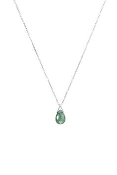 "WE ARE ON VACATION! Our workshop will be closed from the 6th until the 30th of August. Don't miss our \"while we are away\" special discount! \"A simple but elegant emerald pendant! May's birthstone, the emerald symbolizes rebirth. It has a deep, rich, beautiful green color. It is said to bring good fortune and youth to the person wearing it. An exquisite and thoughtful gift! Easy to wear all day long or on a special occasion for a chic and sophisticated look! Is it for you? Even better! Everyo May Birthstone Necklace In White Gold, Anniversary Drop Emerald Gemstone Necklace, White Gold May Birthstone Necklace, Elegant Teardrop Emerald Birthstone Necklace, Elegant Briolette Emerald Necklace Gift, Green Briolette Emerald Necklace, Teardrop Pendant Necklace For May Birthstone Anniversary, May Birthstone Teardrop Pendant Necklace For Anniversary, Fine Jewelry Teardrop Emerald Necklace Gift