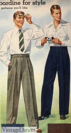 50s Mens Fashion, 1940s Men, 1950 Men, 1950s Mens, Vintage Mens Fashion