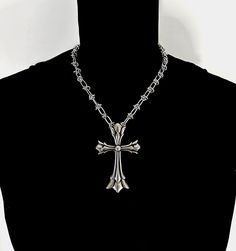 STAINLESS STEEL BARBED WIRE GOTHIC CROSS NECKLACE  * Stainless Steel Charm & Necklace * Includes a 3" extension for adjustability * Handmade in Los Angeles Gothic Metal Cross Necklaces, Gothic Sterling Silver Cross Necklace, Gothic Stainless Steel Cross Necklace, Gothic Cross Necklace, Silver Gothic Cross Pendant Necklace, Gothic Sterling Silver Crucifix Necklace, Wire Crosses, Gothic Cross, Gothic Crosses