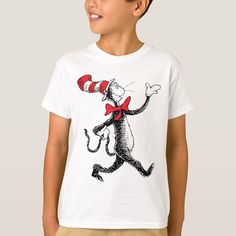 This classic Dr. Seuss graphic features The Cat in the Hat. Cat In The Hat Teacher Shirts, The Cat In The Hat, Cat In The Hat, Cat Walk, Dr Seuss, Kid Shoes, Clothing And Shoes, Kids Outfits, Created By