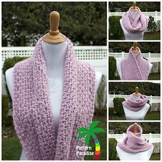 the knitting pattern for this scarf is easy to knit